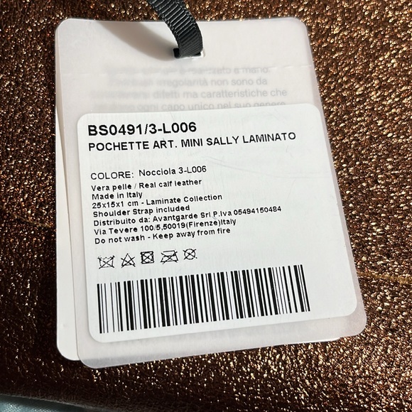 NWT MARLON PURSE MADE IN ITALY BRONZE METALLIC - Picture 8 of 10